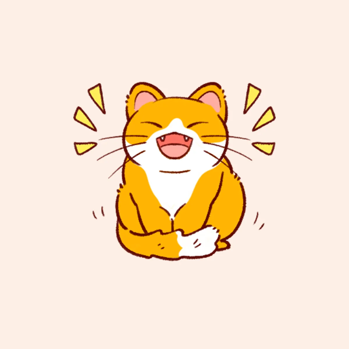 猫咪尾巴盘到腿边示意图