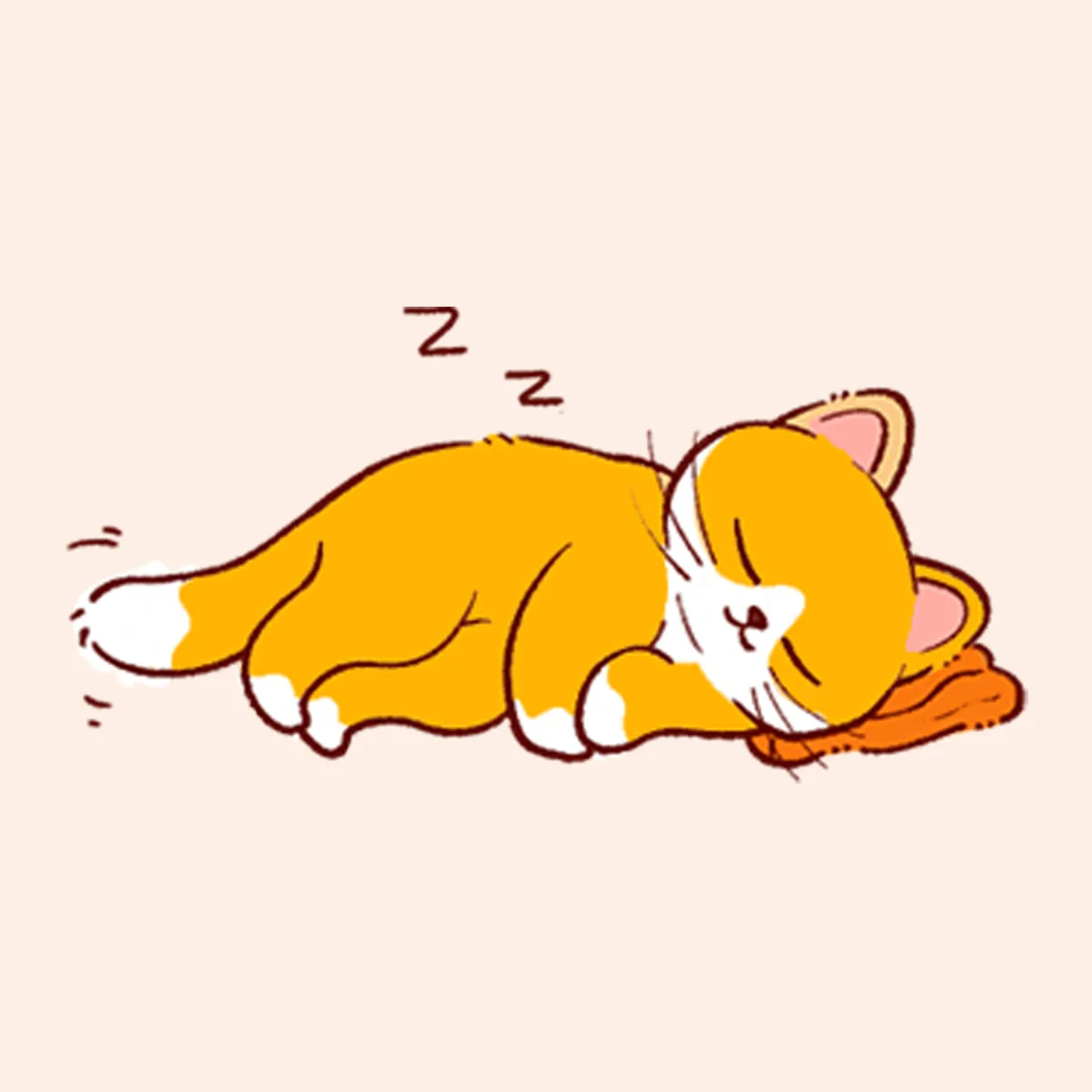 猫咪尾巴轻轻抖动示意图
