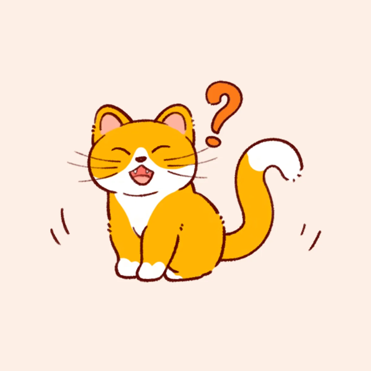 猫咪尾尖微微向下示意图