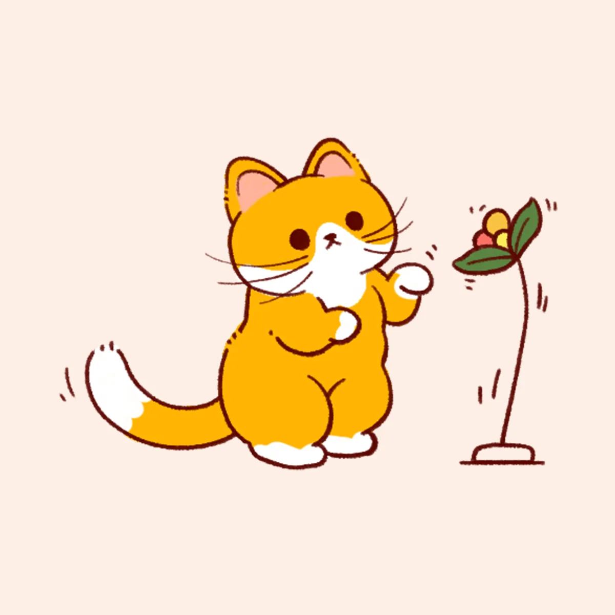 猫咪尾尖微微向上示意图